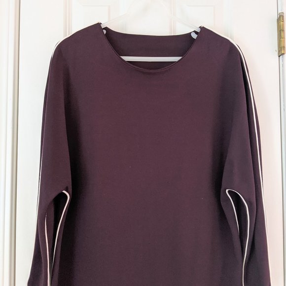 & other stories Plum 3/4 Sleeve Shift Dress, US 6 - Picture 3 of 7